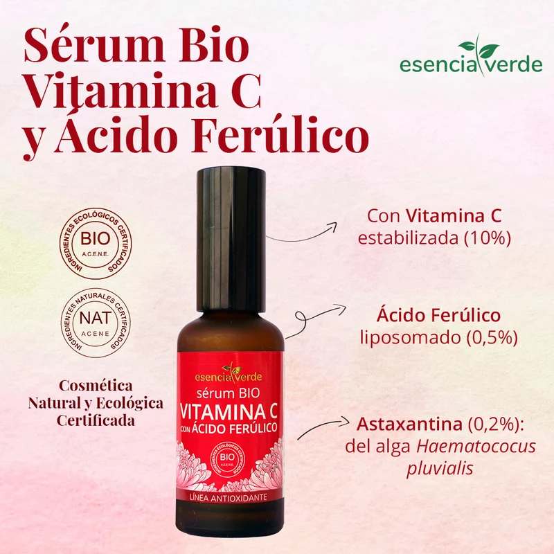 Sérum Vitamina C con Ácido Ferúlico BIO - 30 ml. Esencia Verde