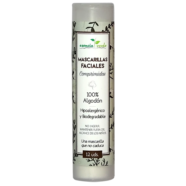 Mascarillas Faciales Comprimidas - 12 Und. Esencia Verde