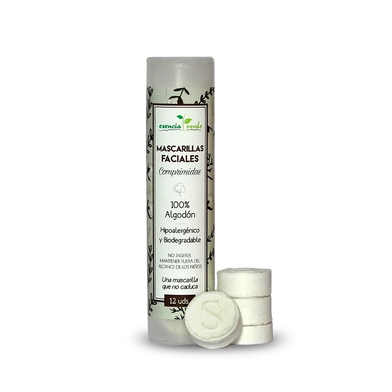 Mascarillas Faciales Comprimidas - 12 Und. Esencia Verde