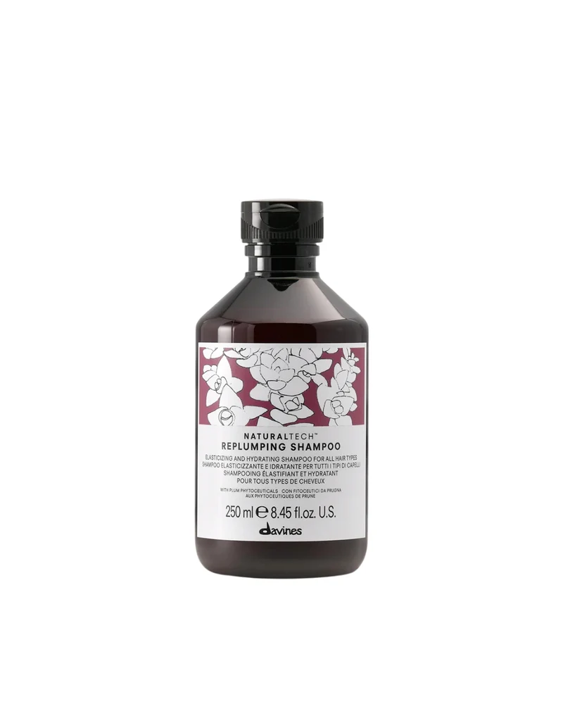 DAVINES NATURALTECH REPLUMPING SHAMPOO – Shampoo Elasticizzante e Idratante per Tutti i Tipi di Capelli