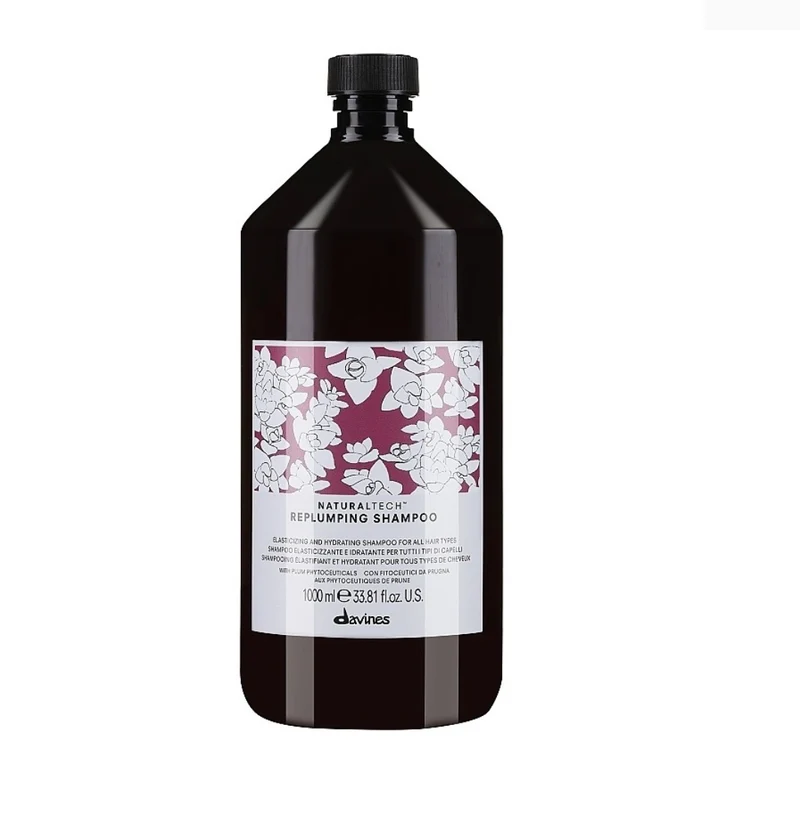 DAVINES NATURALTECH REPLUMPING SHAMPOO – Shampoo Elasticizzante e Idratante per Tutti i Tipi di Capelli