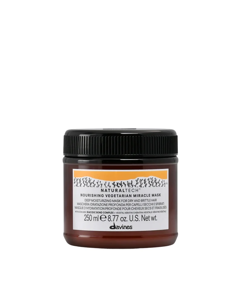 DAVINES NATURALTECH NOURISHING VEGETARIAN MIRACLE MASK – Maschera Extra Idratante per Capelli Secchi e Sfibrati