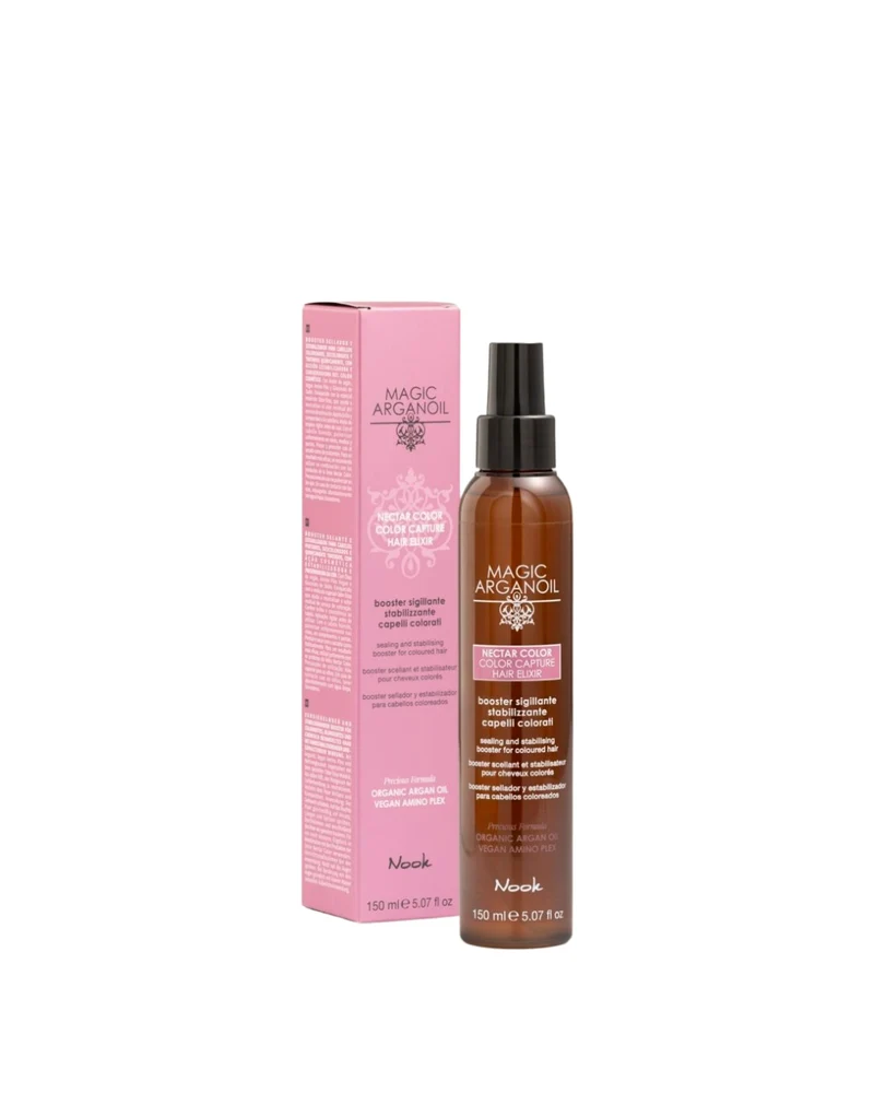 NOOK NECTAR COLOR COLOR CAPTURE HAIR ELIXIR – Booster spray sigillante e stabilizzante per capelli colorati, decolorati e trattati