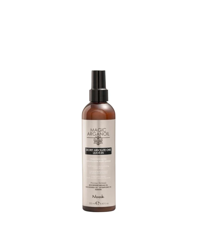 NOOK SECRET ABSOLUTE ONE LEAVE-IN – Maschera spray ristrutturante multi-azione senza risciacquo