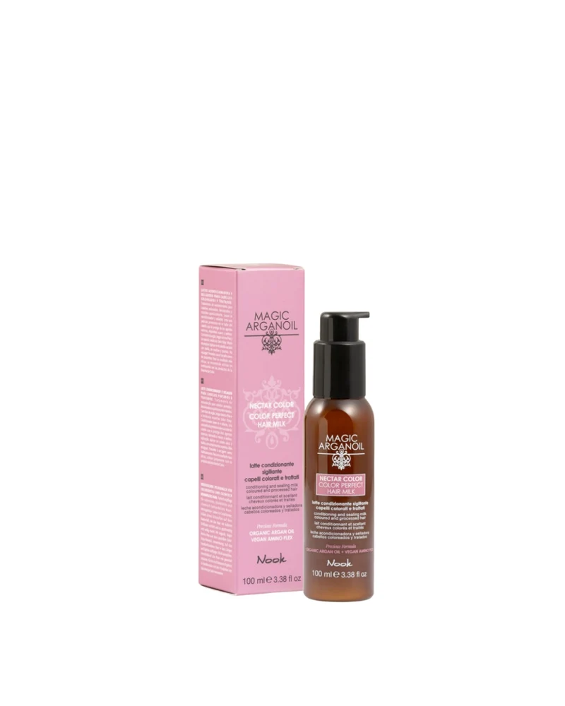 NOOK NECTAR COLOR COLOR PERFECT HAIR MILK LEAVE-IN – Latte condizionante sigillante senza risciacquo per capelli colorati e trattati