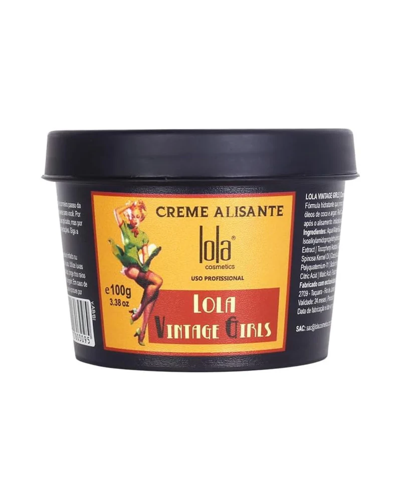 Lola From Rio Vintage Girls Creme Alisante (100 g) | Crema alisadora reductora de volumen con coco y argán