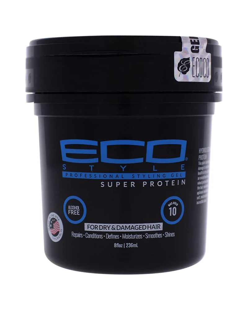 ECO Style Super Protein | Gel fijador con proteínas para definición, control del frizz y rizos con más estructura