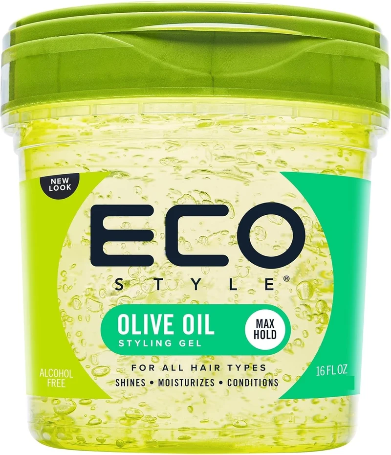 ECO Styler Gel Olive Oil (236 ml / 454 ml) - Gel fijador para rizos con aceite de oliva, control del frizz y brillo sin residuo