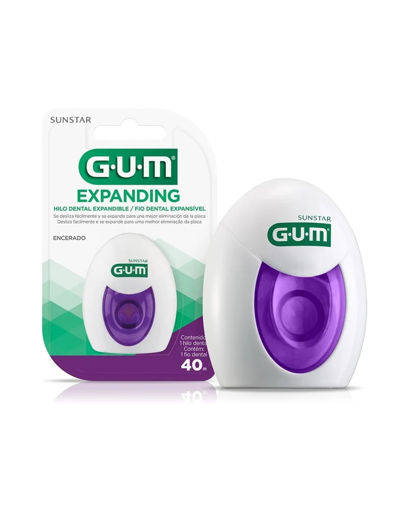 GUM Expanding Floss (SUNSTAR) – Hilo dental expansivo para espacios interdentales (1 ud.) | Limpieza más profunda y suave con las encías
