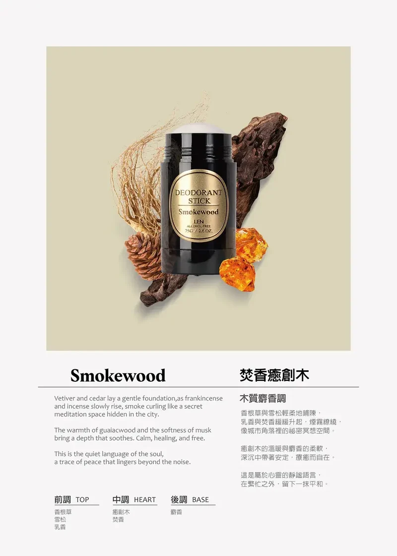 嵐 天然體香膏 LEN Deodorant Stick (採用IFRA認證香精精油)