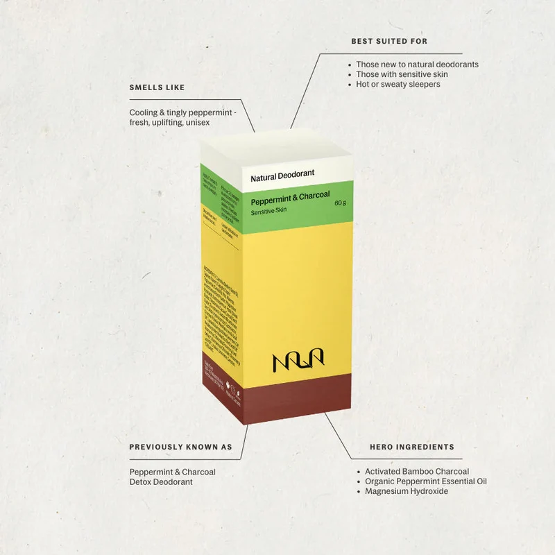 Nala Peppermint & Activated Charcoal Natural Deodorant 天然香體膏｜薄荷活性炭