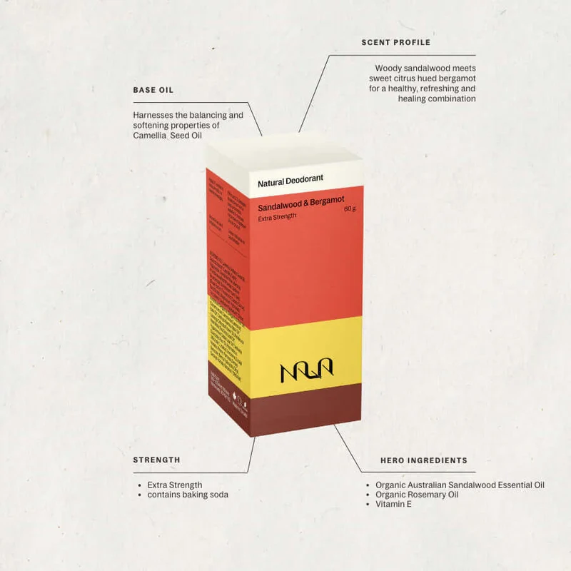 Nala Sandalwood & Bergamot Natural Deodorant 天然香體膏｜檀香佛手柑氣味