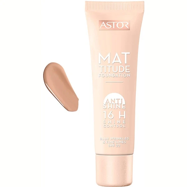 Astor Mattitude Astor Mattitude Foundation Anti Shine 16h Control – Base de maquillaje matificante– Base de maquillaje mate de larga duración