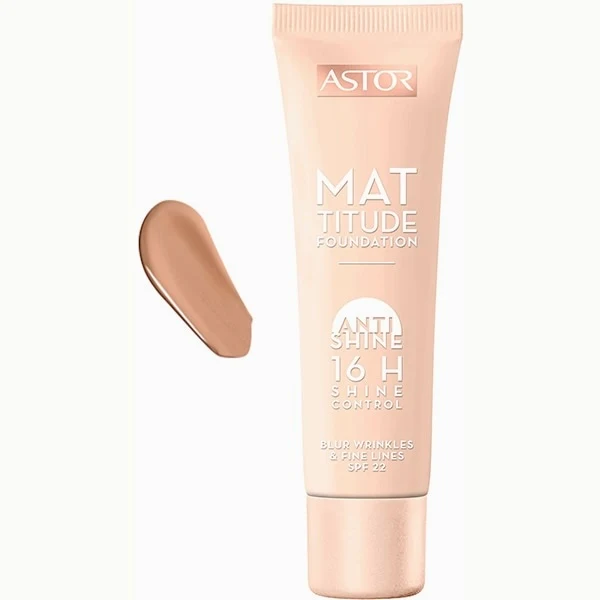 Astor Mattitude Astor Mattitude Foundation Anti Shine 16h Control – Base de maquillaje matificante– Base de maquillaje mate de larga duración
