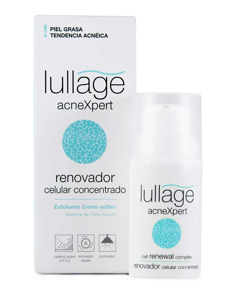 Lullage acneXpert Renovador Celular Concentrado - Tratamiento exfoliante en gel para la piel grasa