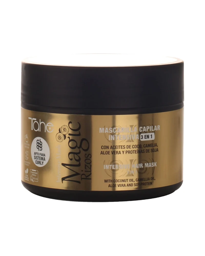 TAHE - Magic Rizos Mascarilla Intensiva 3 en 1 Método Curly 300 y 700 ml - Hidrata, Define y Controla el Frizz - Acondicionador y Leave-in