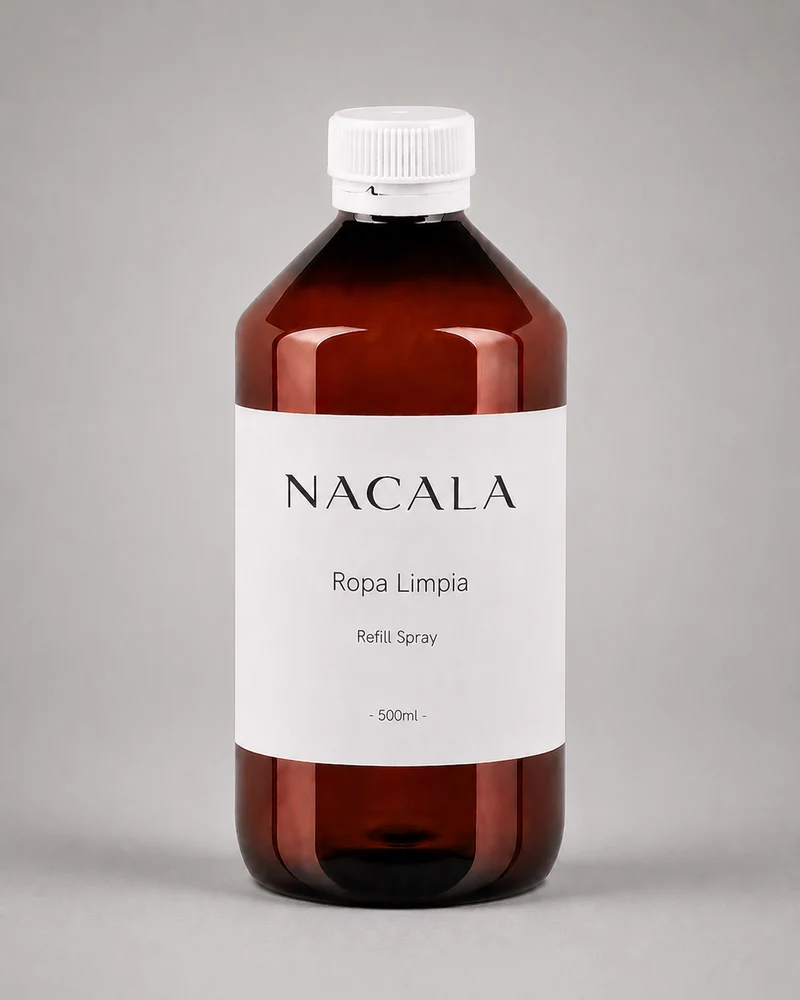 Ambientador NACALA - Ropa Limpia (Spray, Coche o Mikado) - Olor a Sábanas Recién Lavadas, Algodón y Almizcle - Fragancia para Armarios y Dormitorio