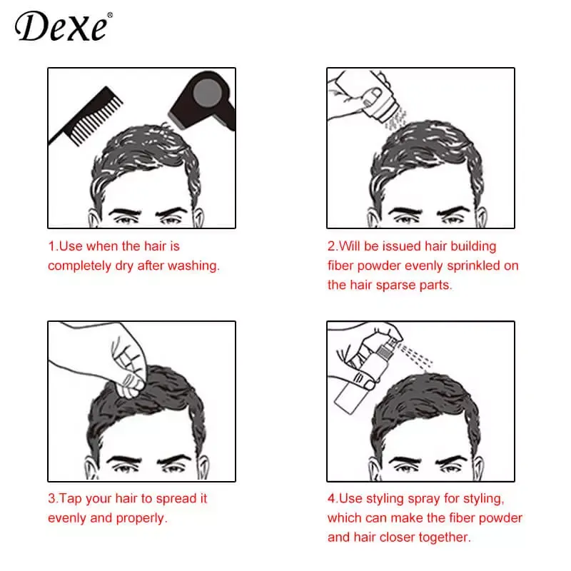 Dexe增髮纖維粉(黑）