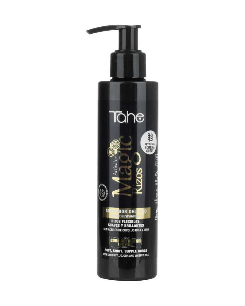 TAHE - Magic Rizos Activador de Rizos Método Curly 200 y 500 ml - Antiencrespamiento, Define e Hidrata sin Apelmazar - Sin Siliconas, Vegano