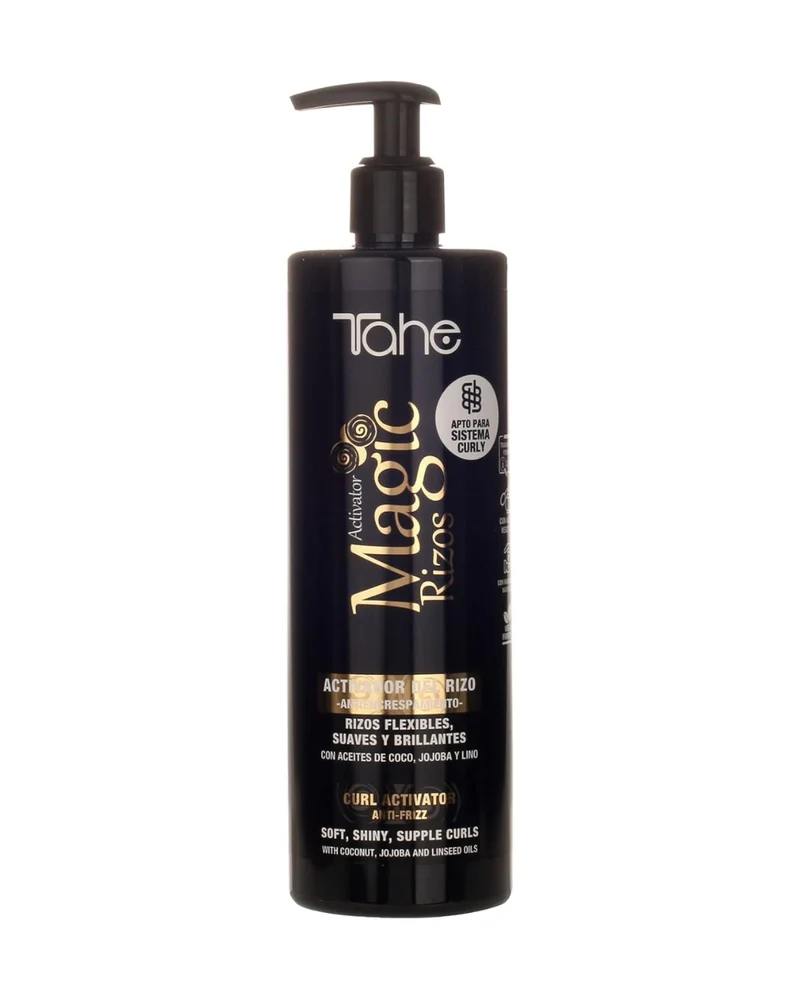 TAHE - Magic Rizos Activador de Rizos Método Curly 200 y 500 ml - Antiencrespamiento, Define e Hidrata sin Apelmazar - Sin Siliconas, Vegano