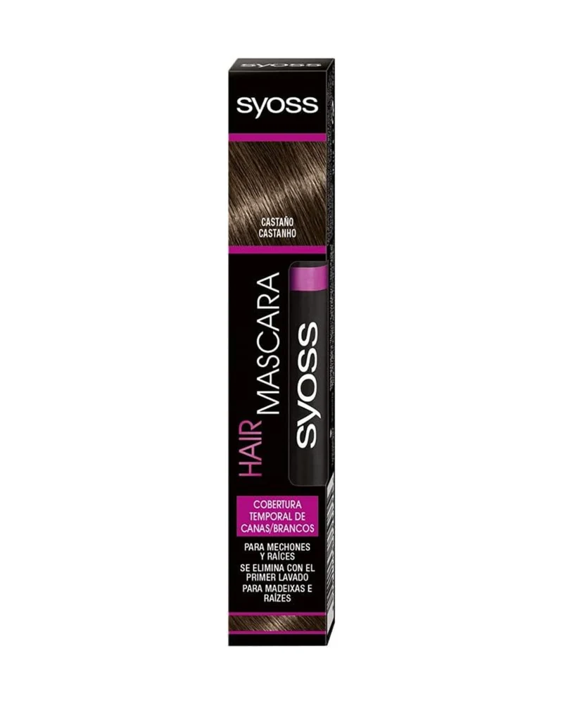 SYOSS Hair Mascara 16 ml – Cepillo Retoca Raíces & Mechones Canosos (Máscara de Coloración Temporal)