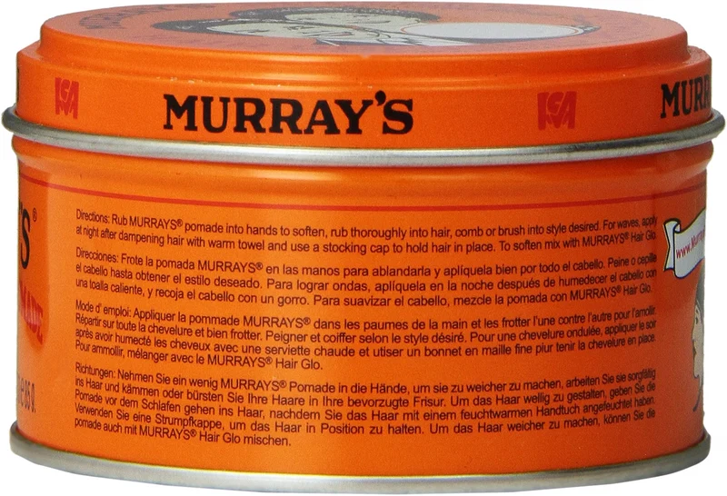 Murray's SupeMurray’s Superior Hair Dressing Pomade 85 g - Pomada clásica de fijación fuerte y brillo para peinados definidosrior - Pomada de peluquería MRSHP (85 g)