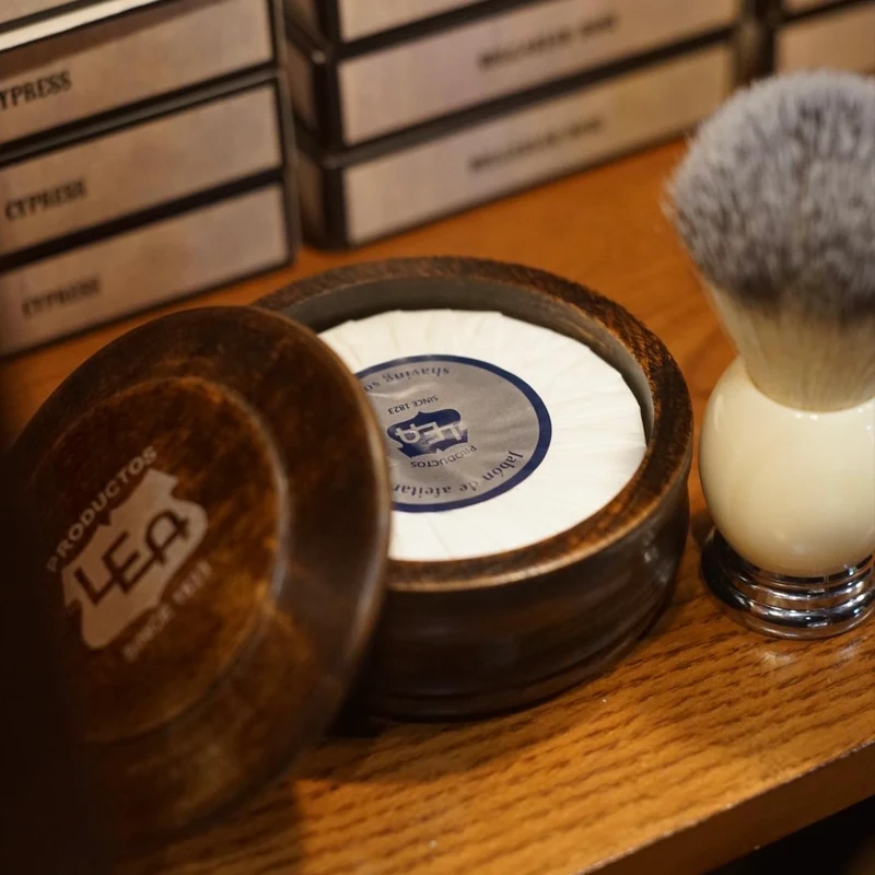 LEA Shaving Soap in wooden bowl for sensitive skin 防敏剃鬚皂