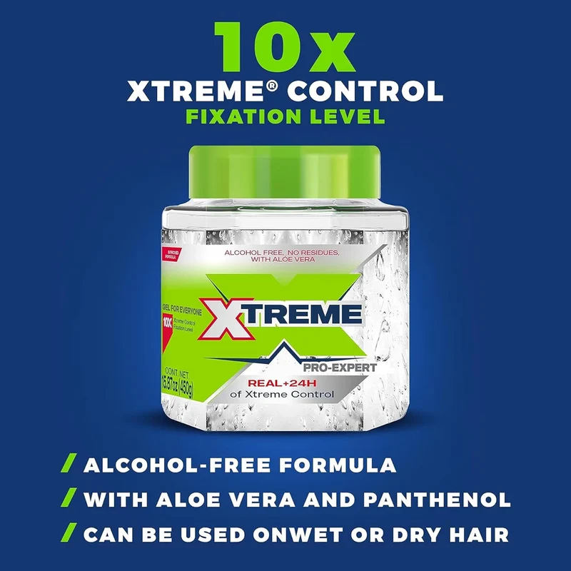 Wetline Xtreme Professional Gel de estilismo para líneWetline Xtreme Professional – Gel de estilismo Extra Hold (15.72 oz / 450 g aprox.) | Fijación extra fuerte para definición duradera sin frizza húmeda de agarre extra, 15.72 onzas