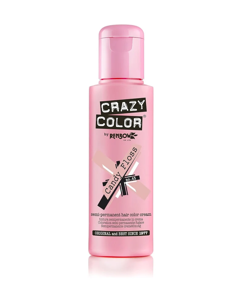 Crazy Color Candy Floss Nº 65, 100ml - Crema colorante Rosa brillante
