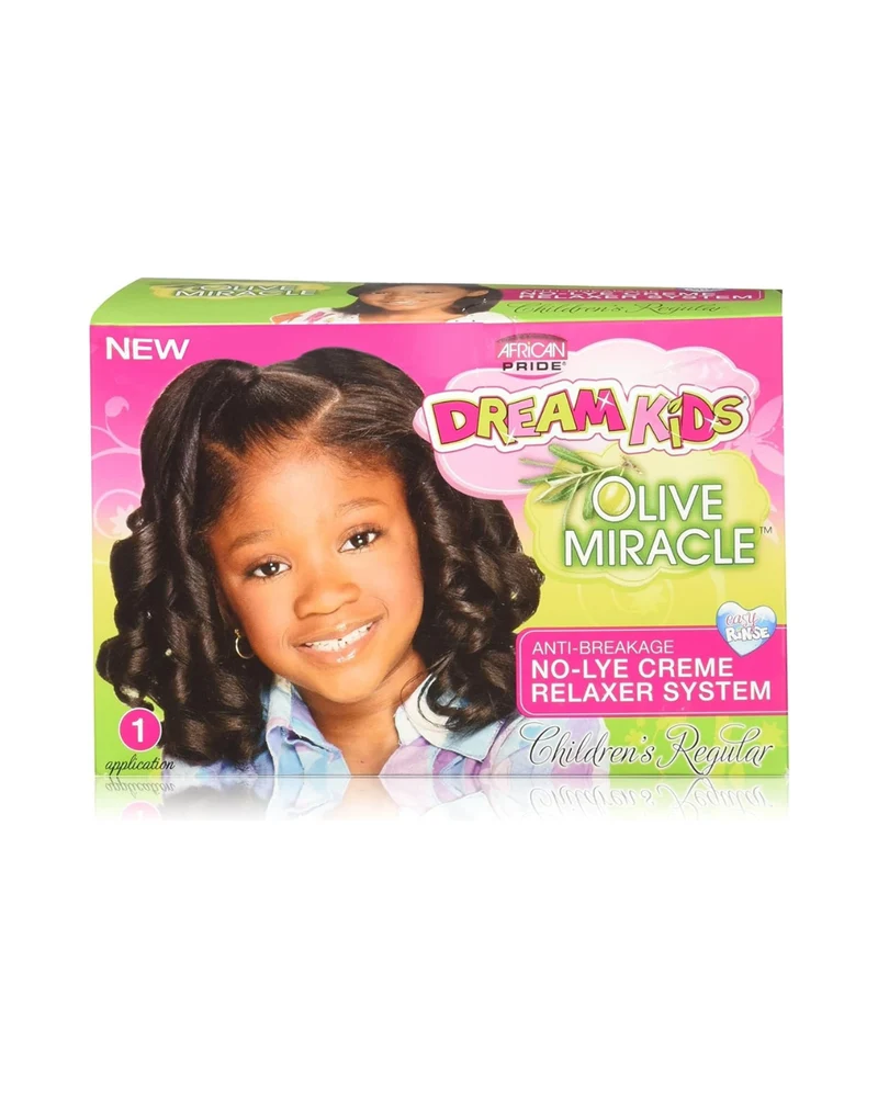 African Pride Dream Kids Anti-Breakage No-Lye Relaxer Regular | Alisado suave para niños con ayuda anti-rotura