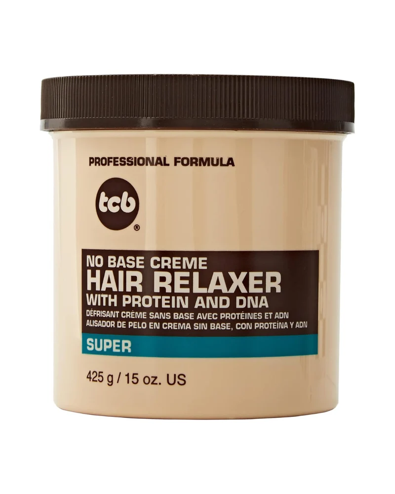 TCB Hair Relaxer No Base Creme – Super (425 g) | Alisado intenso para cabello muy rizado, grueso y resistente