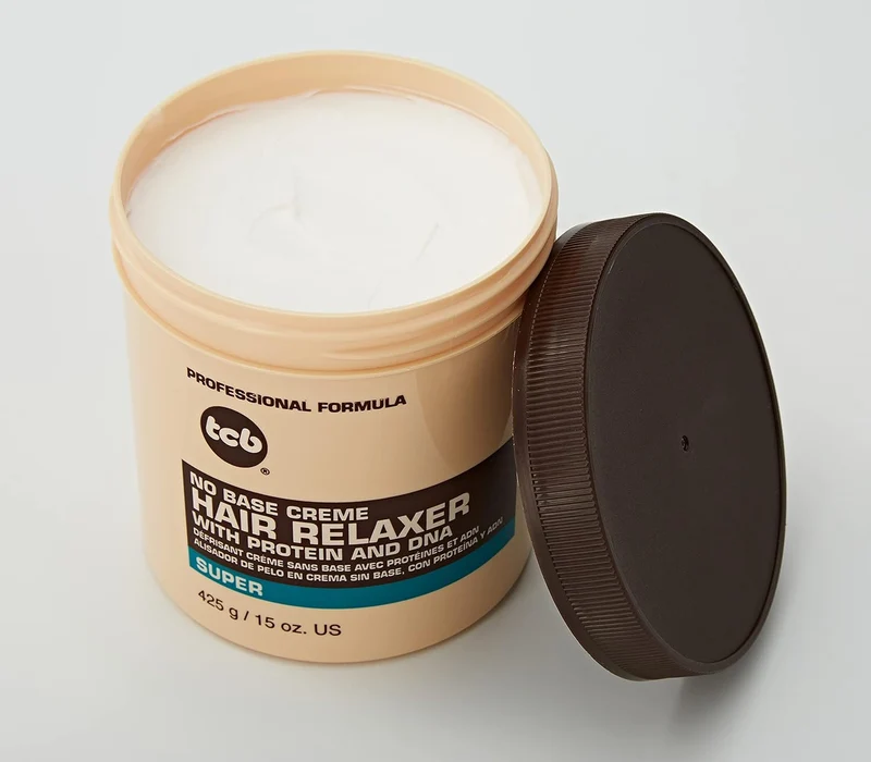 TCB Hair Relaxer No Base Creme – Super (425 g) | Alisado intenso para cabello muy rizado, grueso y resistente