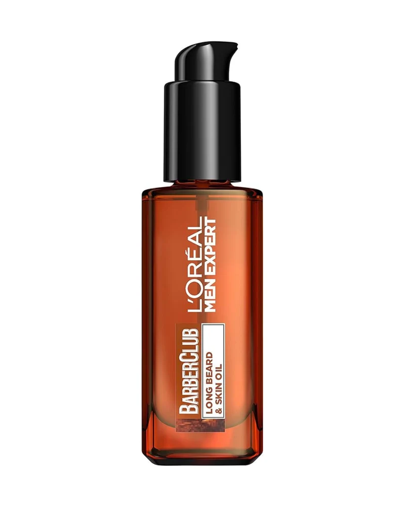 L'Oreal Men Expert Barber, Aceite para barba larga de uso diario, Enriquecido con aceite de cedro: doma, acondiciona y suaviza el vello facial, 30 ml