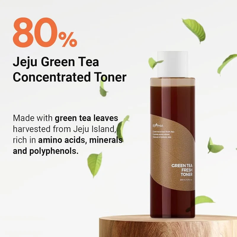 ISNTREE Green Tea Fresh Toner – Tónico facial equilibrante con 80 % de té verde de Jeju 200ml
