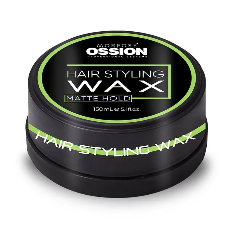 Morfose Ossion Premium Barber Line – Hair Styling Wax Matte Hold (150 ml) | Fijación fuerte y acabado mate profesional