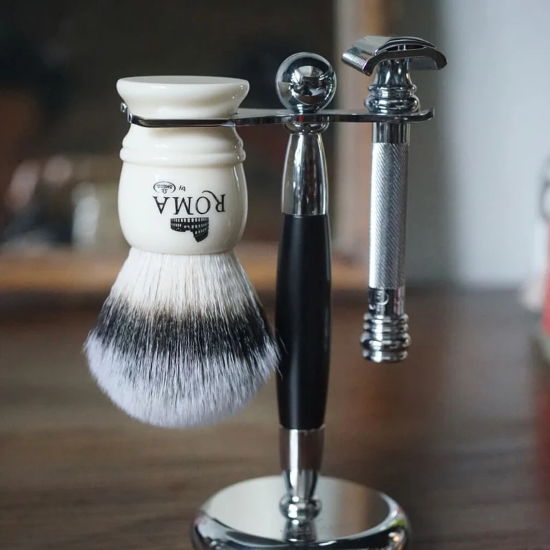 Omega Roma Colosseum Synthetic Fiber Shaving Brush. 羅馬鬥獸場系列 合成纖維