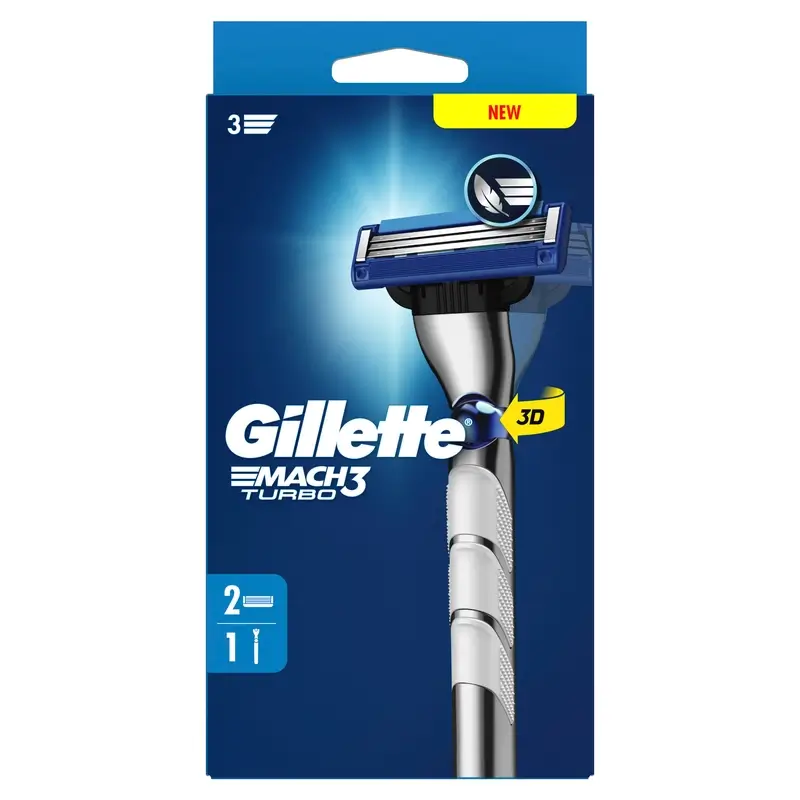 Gillette Mach3 Turbo maquinilla hombre + 2 Recambios