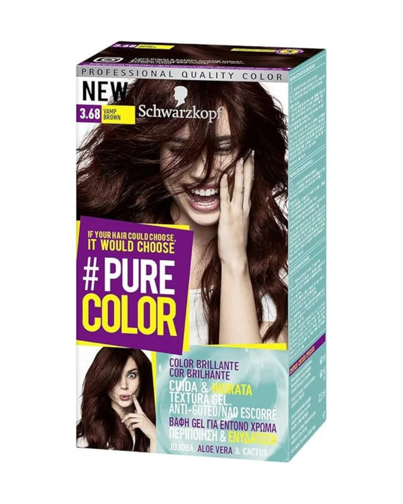 Pure Color - Tono 3.68 Vamp Brown - Coloración Permamente - Schwarzkopf