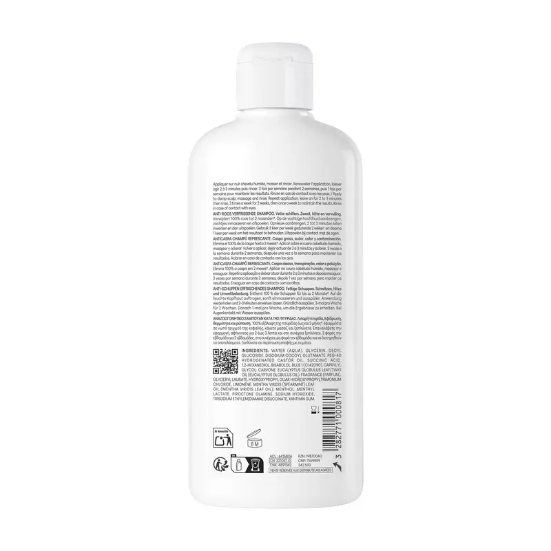 Ducray Kelual Squanorm Champú Refrescante, 400 ml