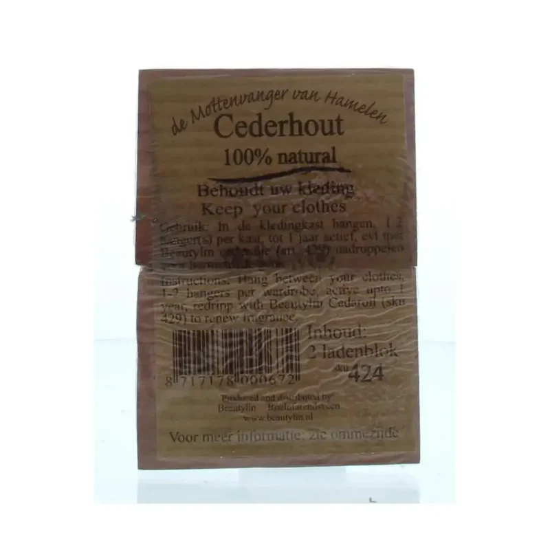 Beautylin Cederhout ladenblok 100% natuurlijk