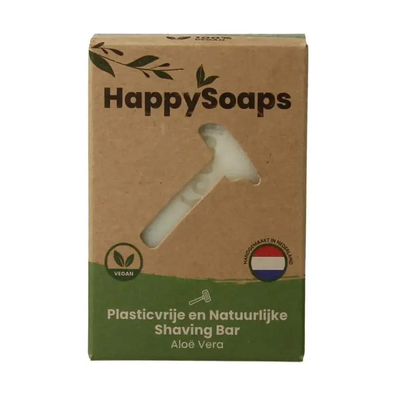 Happysoaps Shaving bar aloe vera 80 gram