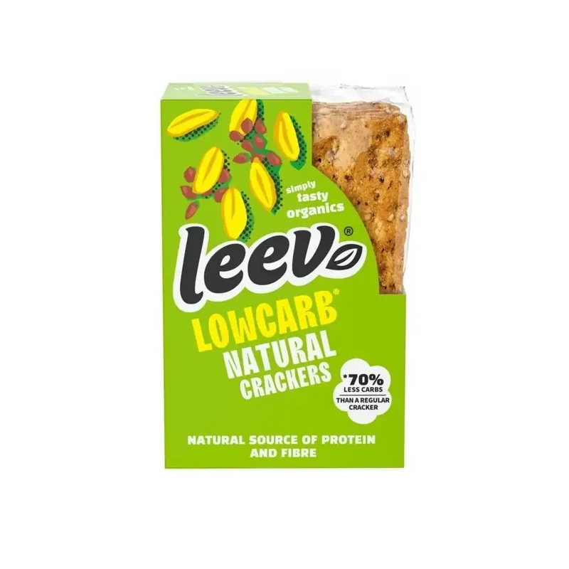 Leev Qrackers lowcarb 3 x 2 stuks 80 gram
