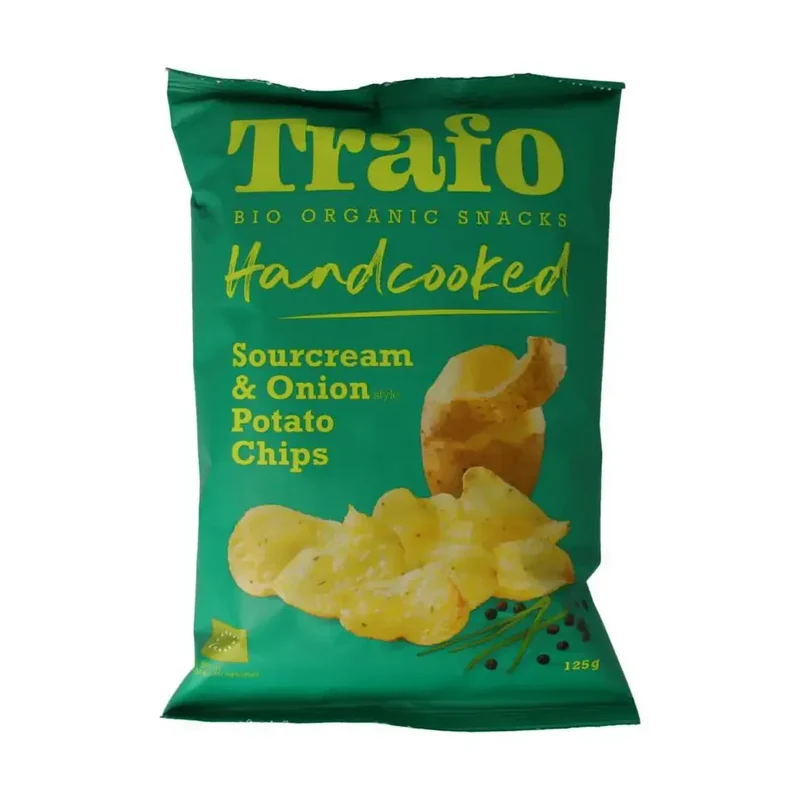 Trafo Chips handcooked sour cream & onion 125 gram