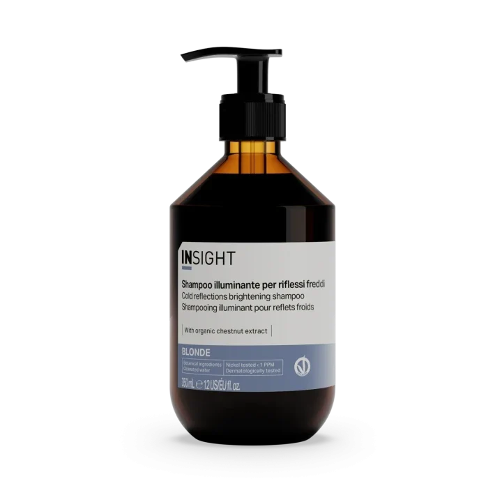 INSIGHT BLONDE SHAMPOO ILLUMINANTE PER RIFLESSI FREDDI – shampoo antigiallo professionale per capelli biondi, decolorati e grigi