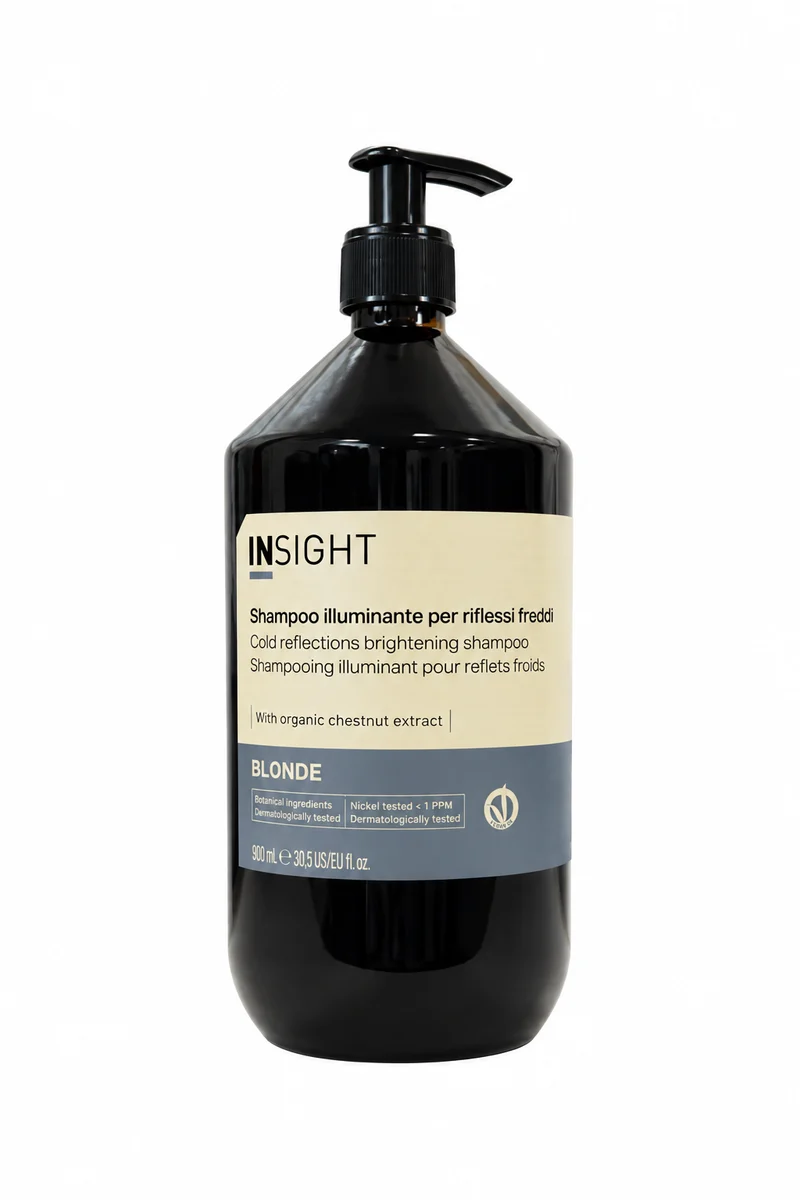 INSIGHT BLONDE SHAMPOO ILLUMINANTE PER RIFLESSI FREDDI – shampoo antigiallo professionale per capelli biondi, decolorati e grigi