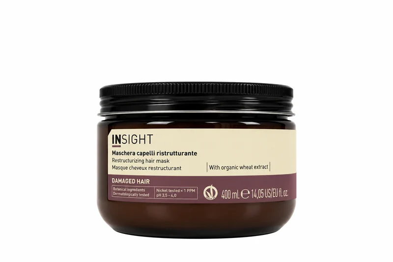 INSIGHT DAMAGED HAIR MASCHERA CAPELLI RISTRUTTURANTE – maschera professionale nutriente per capelli danneggiati e stressati