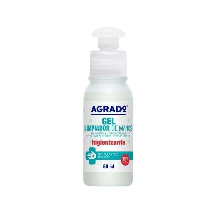 Agrado Gel Limpiador De Manos Higienizante 78% vol Alcohol 80ml