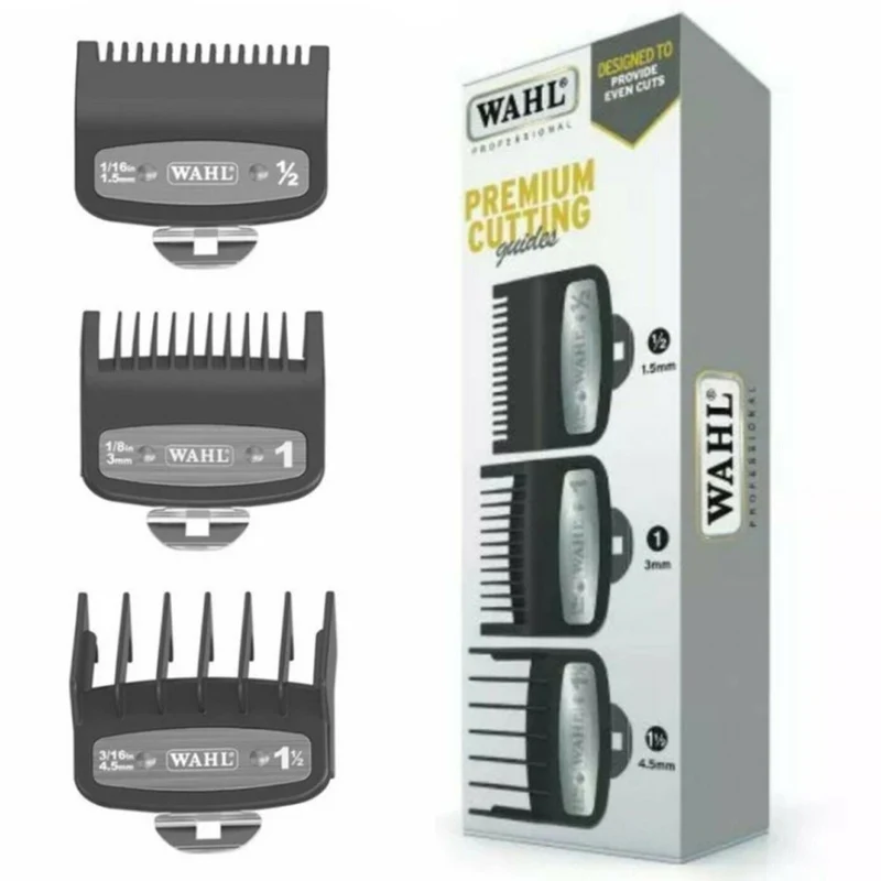 Wahl - Pack 3 peines Premium (1.5-3-4.5mm) Especial Degradados