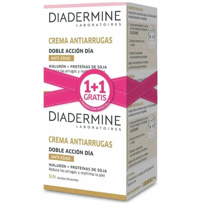 Diadermine Doble Acción Crema Antiarrugas Día 50ml Set 2 Piezas