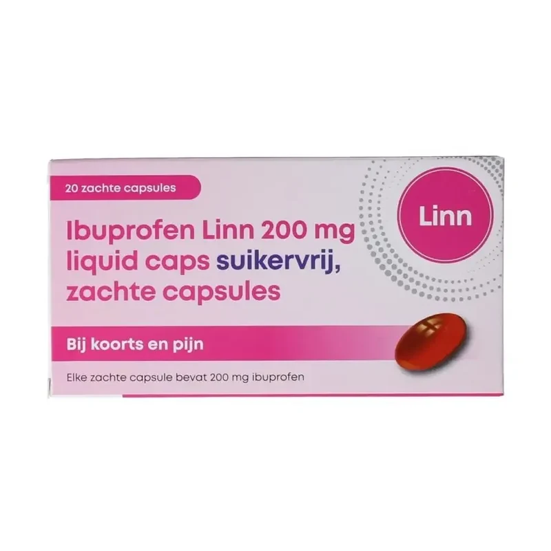 Linn Ibuprofen liquid suikervrij 20 capsules